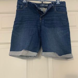 cherokee bermuda jean shorts junior xl (14/16)